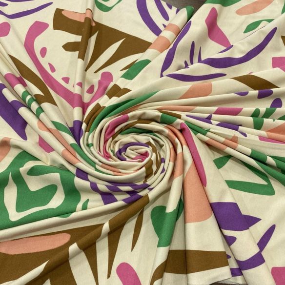 Tecido Viscolycra Estampada Abs Colorido • Luema Tecidos
