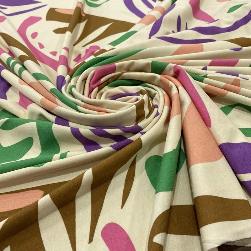 Tecido Viscolycra Estampada Abs Colorido • Luema Tecidos