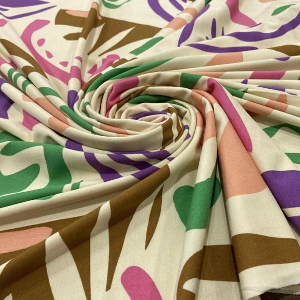 Tecido Viscolycra Estampada Abs Colorido • Luema Tecidos