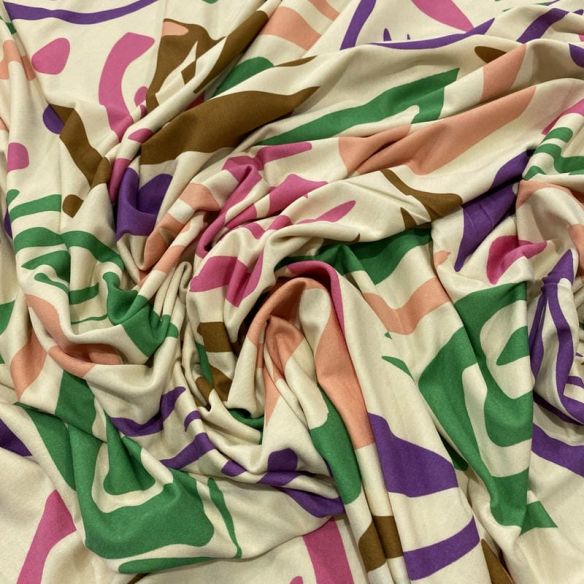 Tecido Viscolycra Estampada Abs Colorido • Luema Tecidos