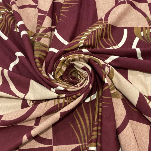 Tecido Viscolycra Estampada Quadros e Folhagens • Luema Tecidos