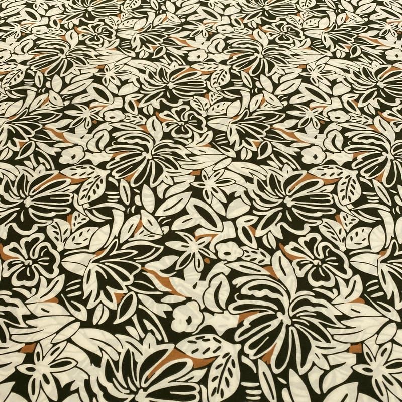 Tecido Liganete Estampada Floral Abs • Luema Tecidos