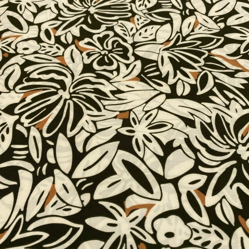 Tecido Liganete Estampada Floral Abs • Luema Tecidos