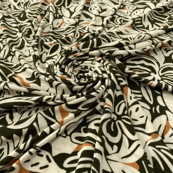 Tecido Liganete Estampada Floral Abs • Luema Tecidos