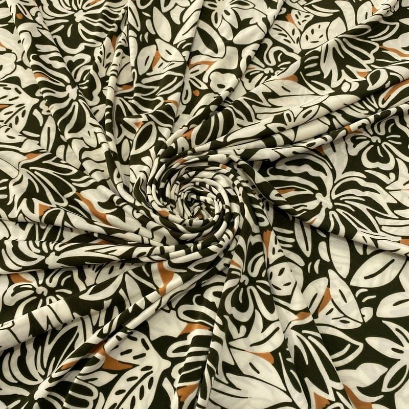 Tecido Liganete Estampada Floral Abs • Luema Tecidos