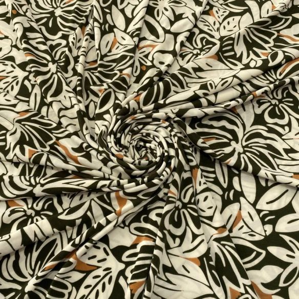 Tecido Liganete Estampada Floral Abs • Luema Tecidos