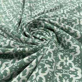 Tecido Viscolinho Estampado Mourisco Sálvia Tecido Viscolinho Estampado Mourisco Sálvia • Luema Tecidos 2