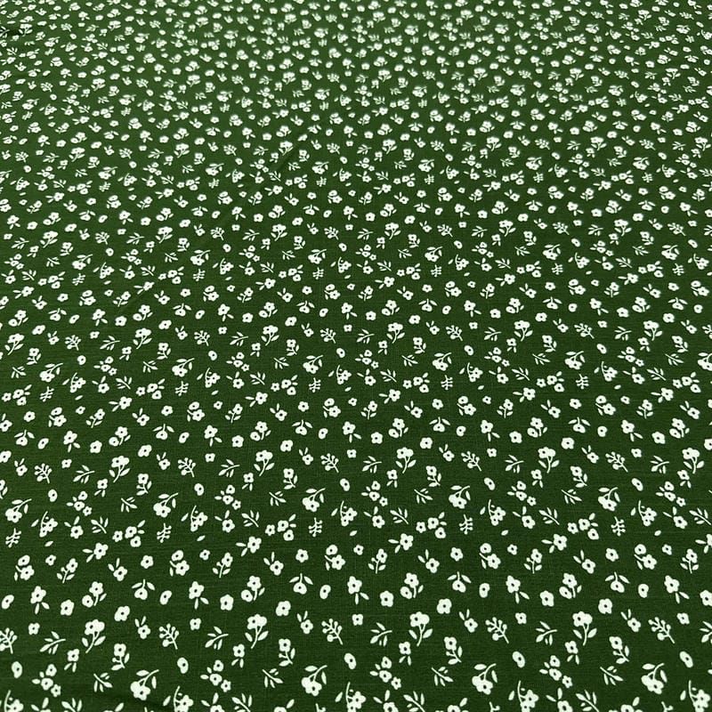 Tecido Viscolinho Estampado Mini-Floral da Mata • Luema Tecidos