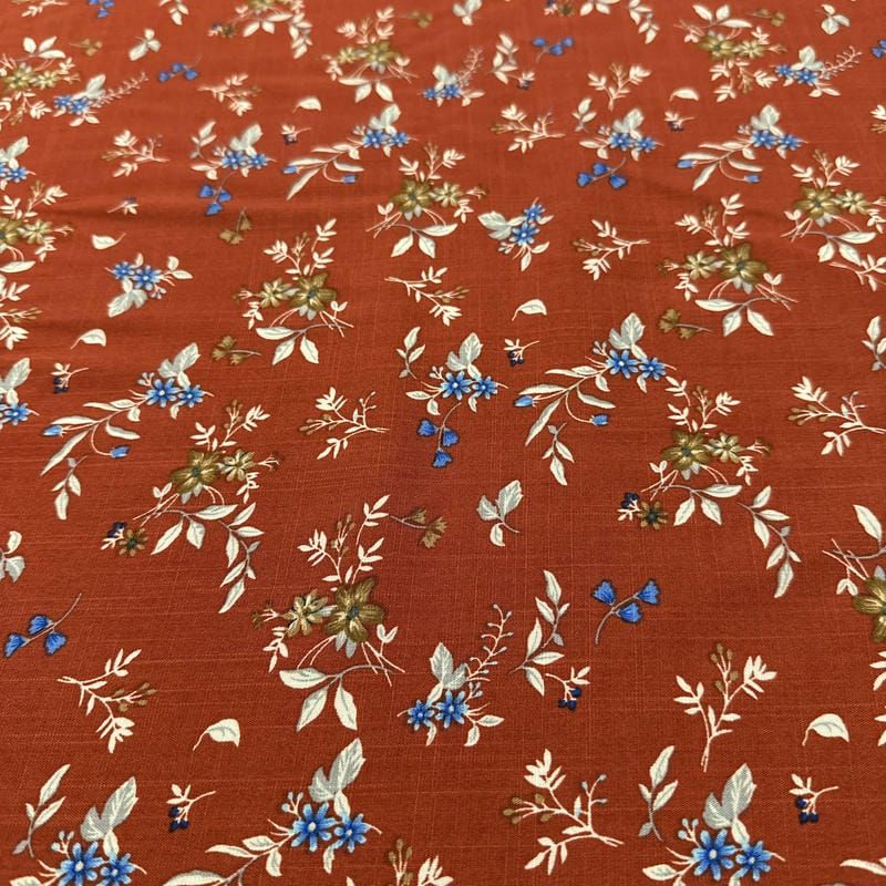 Tecido Viscolinho Estampado Florzinhas do Bosque • Luema Tecidos