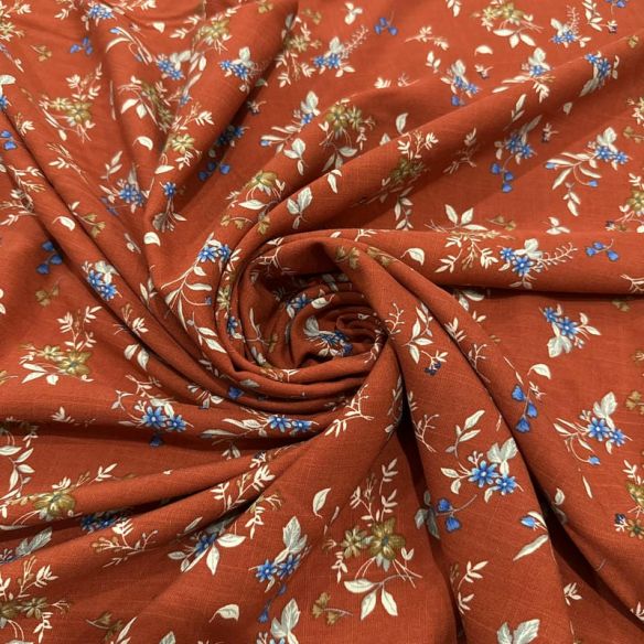 Tecido Viscolinho Estampado Florzinhas do Bosque • Luema Tecidos