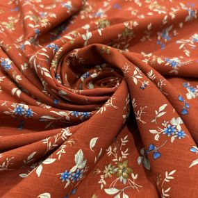 Tecido Viscolinho Estampado Florzinhas do Bosque • Luema Tecidos 2