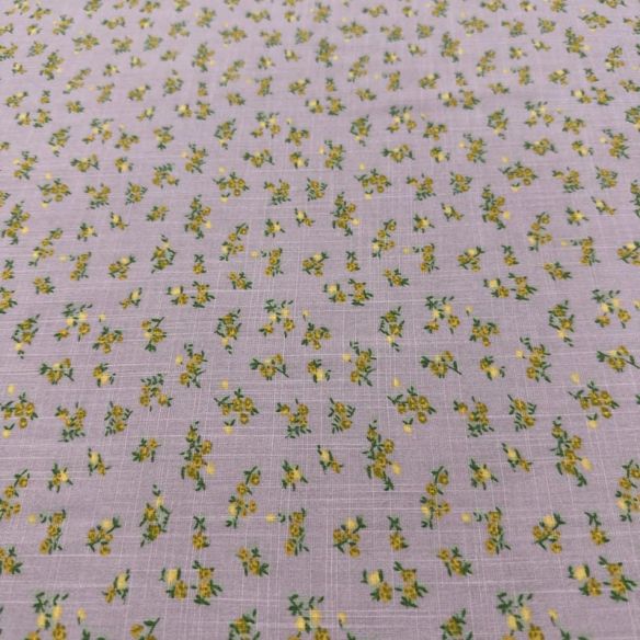 Tecido Viscolinho Estampado Campo de Lavanda • Luema Tecidos