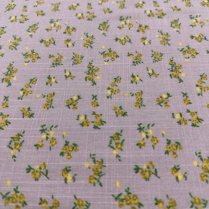 Tecido Viscolinho Estampado Campo de Lavanda • Luema Tecidos