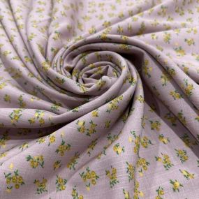 Tecido Viscolinho Estampado Campo de Lavanda • Luema Tecidos 2
