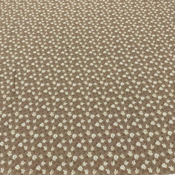 Tecido Viscolinho Estampado Rosário Terroso • Luema Tecidos