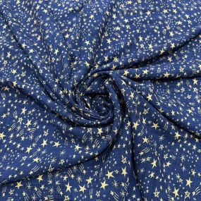 Tecido Viscolinho Estampado Constelação Noturna Tecido Viscolinho Estampado Constelação Noturna • Luema Tecidos