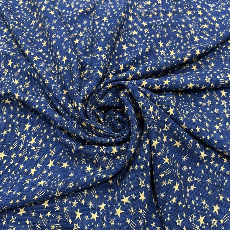 Tecido Viscolinho Estampado Constelação Noturna • Luema Tecidos