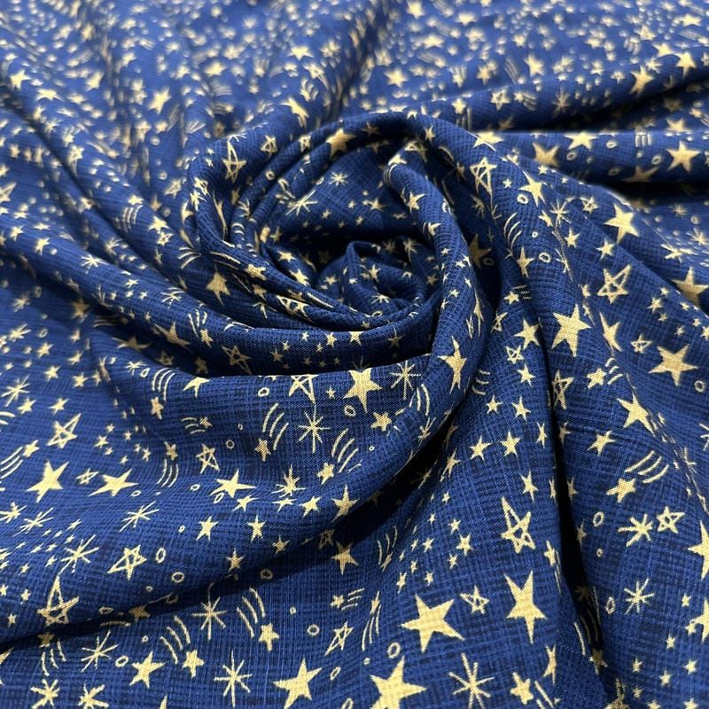 Tecido Viscolinho Estampado Constelação Noturna • Luema Tecidos