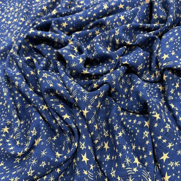 Tecido Viscolinho Estampado Constelação Noturna • Luema Tecidos