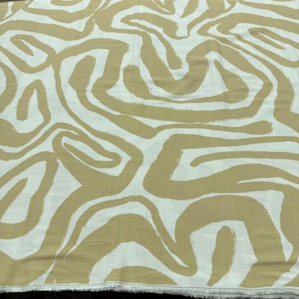 Tecido Viscolinho Estampado Zebra Dunas • Luema Tecidos