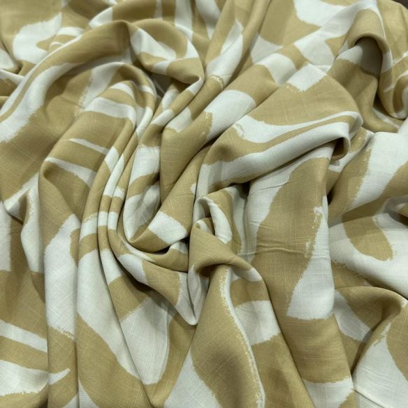 Tecido Viscolinho Estampado Zebra Dunas • Luema Tecidos