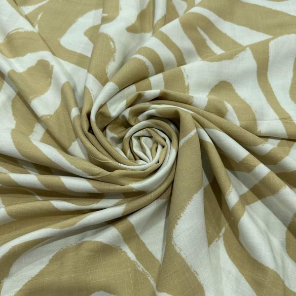 Tecido Viscolinho Estampado Zebra Dunas • Luema Tecidos