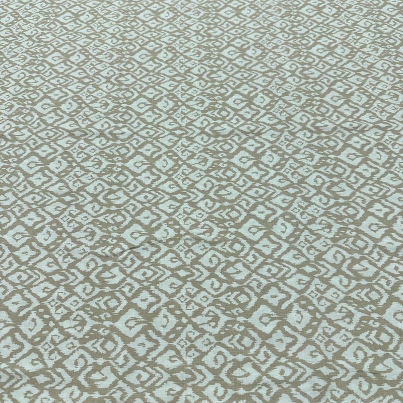 Tecido Viscolinho Estampado Losango Ikat Claro • Luema Tecidos