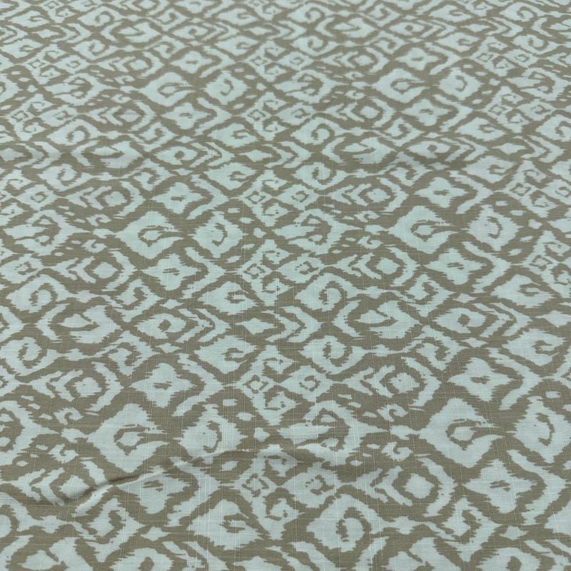 Tecido Viscolinho Estampado Losango Ikat Claro • Luema Tecidos