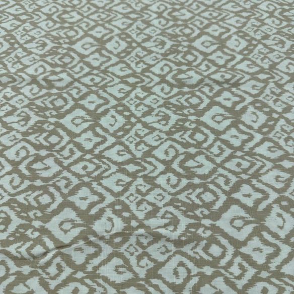 Tecido Viscolinho Estampado Losango Ikat Claro • Luema Tecidos