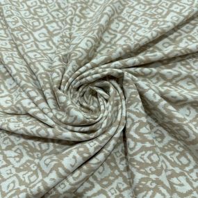 Tecido Viscolinho Estampado Losango Ikat Claro • Luema Tecidos