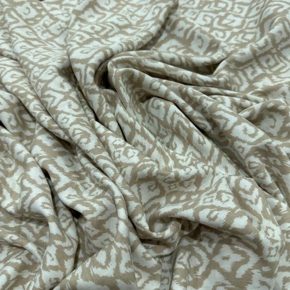 Tecido Viscolinho Estampado Losango Ikat Claro • Luema Tecidos