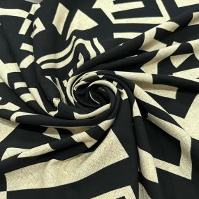 Tecido Viscolinho Estampado Mosaico Construtivista Tecido Viscolinho Estampado Mosaico Construtivista • Luema Tecidos