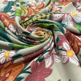 Tecido Viscolinho Estampado Selva Sóbria • Luema Tecidos 2