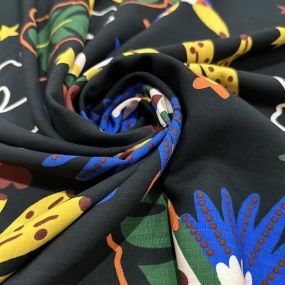 Tecido Viscolinho Estampado Araras Pop Art • Luema Tecidos 2