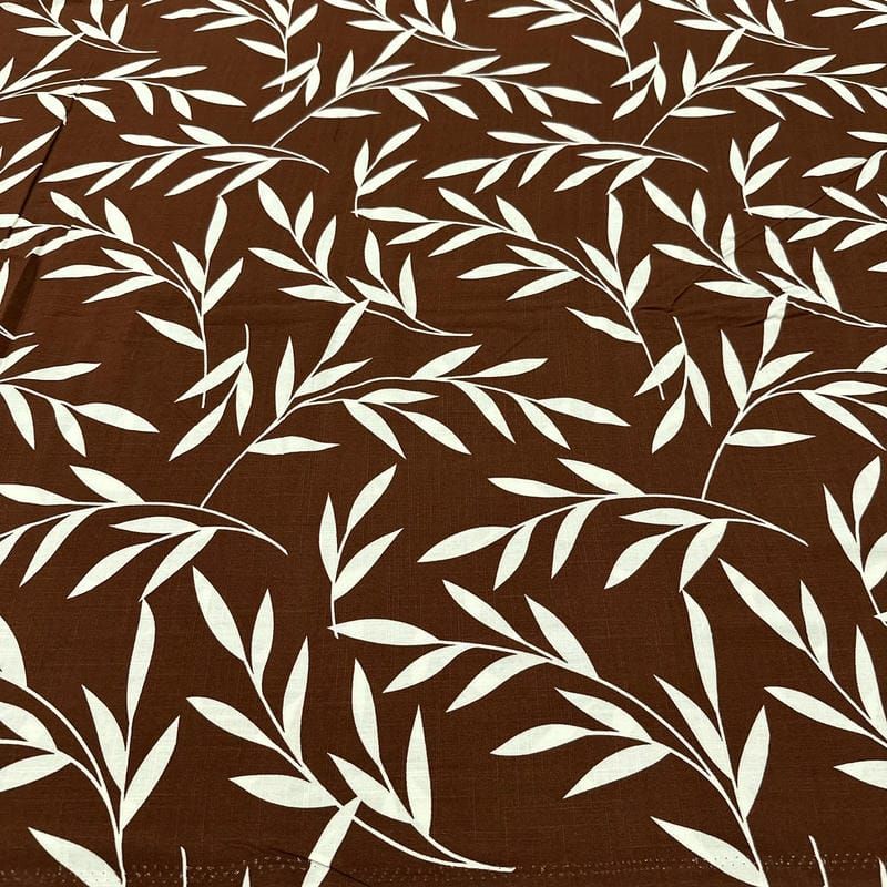 Tecido Viscolinho Estampado Ramos de Salgueiro • Luema Tecidos