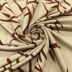 Tecido Viscolinho Estampado Grafismos Desconstruídos • Luema Tecidos