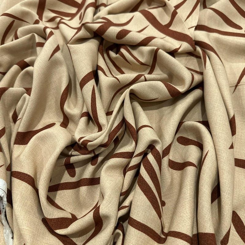 Tecido Viscolinho Estampado Grafismos Desconstruídos • Luema Tecidos