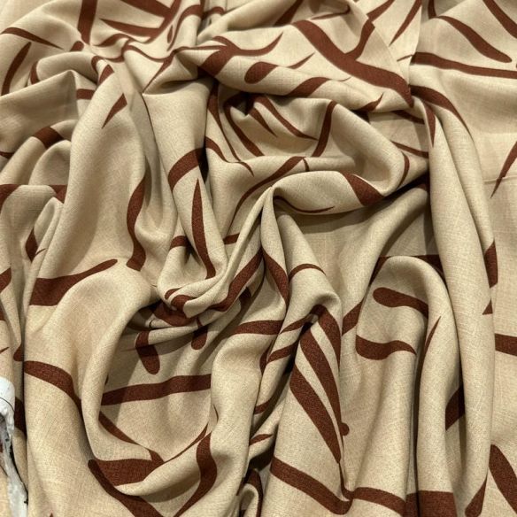 Tecido Viscolinho Estampado Grafismos Desconstruídos • Luema Tecidos