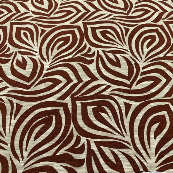 Tecido Viscolinho Estampado Penas Chocolate Abstratas • Luema Tecidos