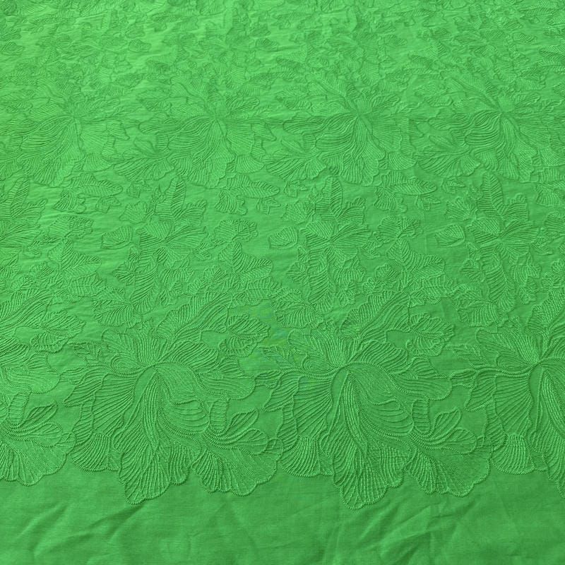 Tecido Laise de algodão Bordada Verde Vibrante • Luema Tecidos Tecido Laise de algodão Bordada Verde Vibrante • Luema Tecidos