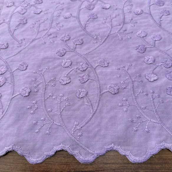 Tecido Laise de algodão Bordada Lavanda Claro • Luema Tecidos Tecido Laise de algodão Bordada Lavanda Claro • Luema Tecidos