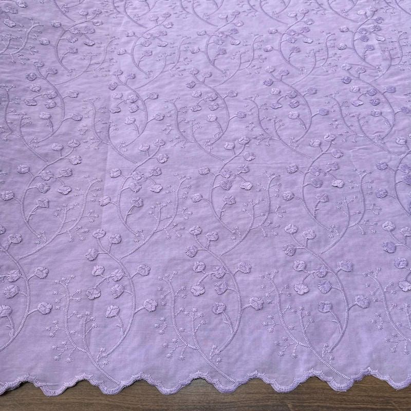 Tecido Laise de algodão Bordada Lavanda Claro • Luema Tecidos Tecido Laise de algodão Bordada Lavanda Claro • Luema Tecidos