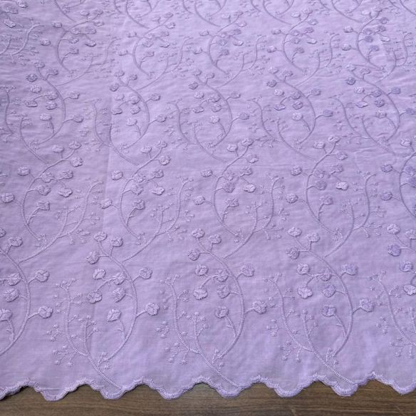 Tecido Laise de algodão Bordada Lavanda Claro • Luema Tecidos Tecido Laise de algodão Bordada Lavanda Claro • Luema Tecidos