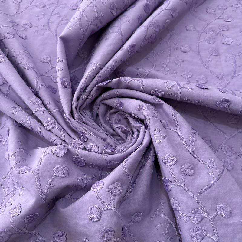 Tecido Laise de algodão Bordada Lavanda Claro • Luema Tecidos Tecido Laise de algodão Bordada Lavanda Claro • Luema Tecidos