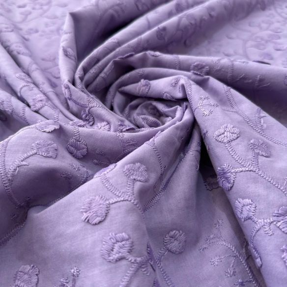 Tecido Laise de algodão Bordada Lavanda Claro • Luema Tecidos Tecido Laise de algodão Bordada Lavanda Claro • Luema Tecidos