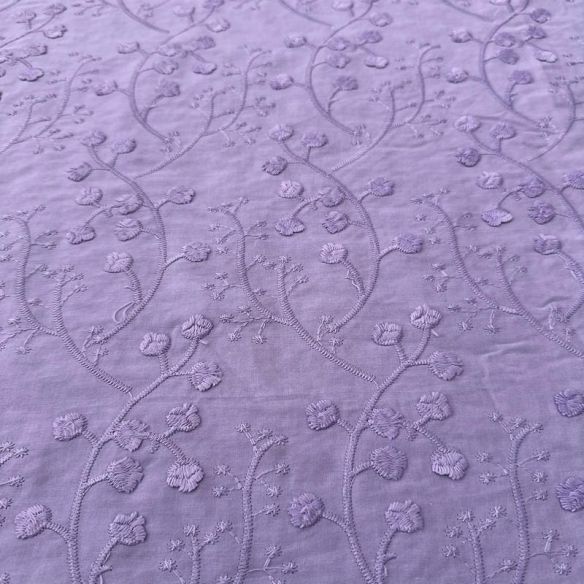 Tecido Laise de algodão Bordada Lavanda Claro • Luema Tecidos Tecido Laise de algodão Bordada Lavanda Claro • Luema Tecidos