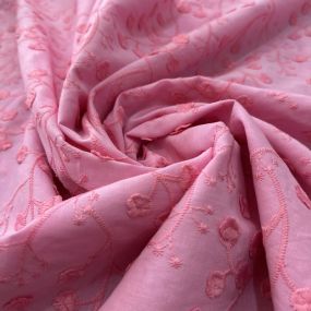 Tecido Laise de algodão Bordada Rosa Tecido Laise de algodão Bordada Rosa • Luema Tecidos 2