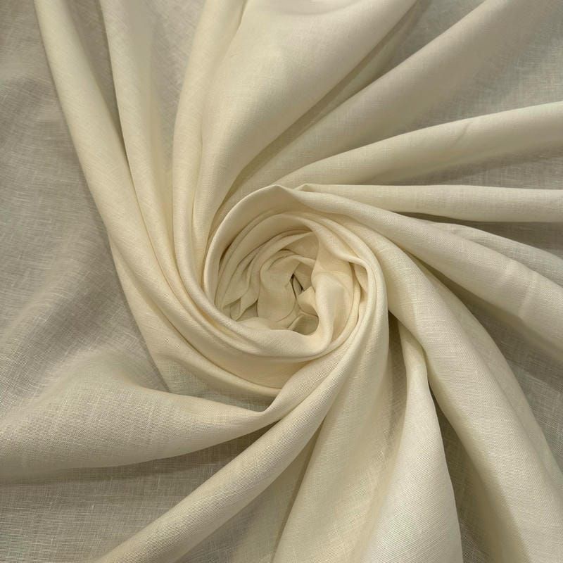 Tecido Linho Puro Off White