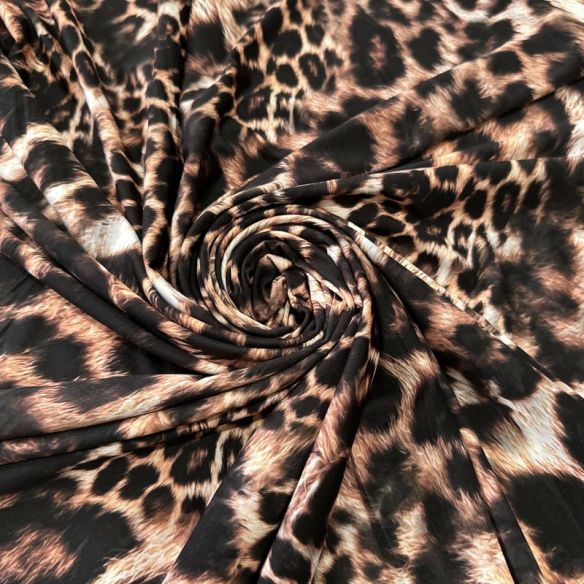 Tecido Malha Fluity Estampado Onça