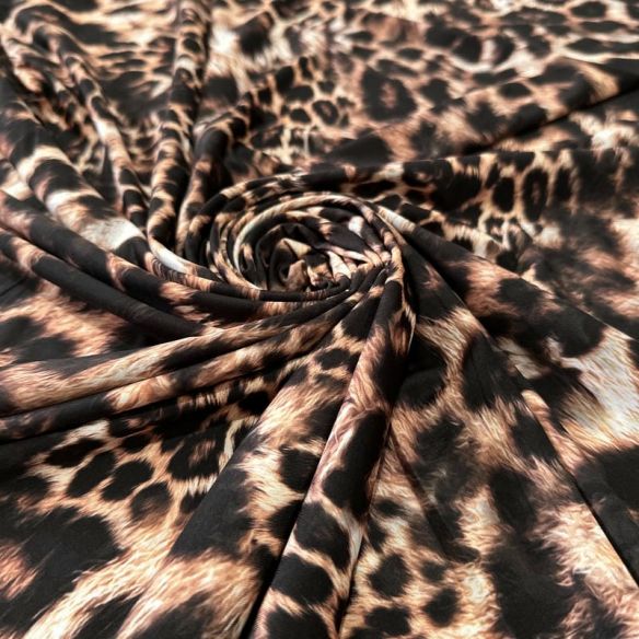 Tecido Malha Fluity Estampado Onça